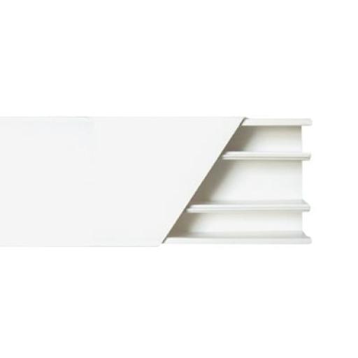 [THORSMAN_TMK-2560] Thorsman Canaleta color blanco de 3 vías, de PVC auto extinguible, 60 x 25 x tramo 2.5m (5401-01250)