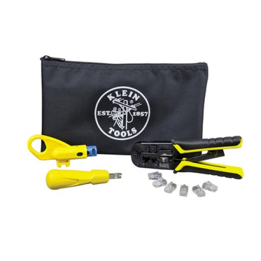 [KLEINTOOLS_VDV026212] Klein Tools Kit de Instalación de cable UTP con Estuche (Desforrador + Ponchadora + Ponchadora 110).