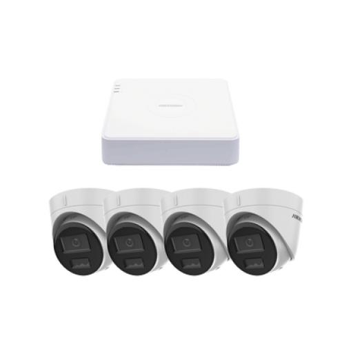 [HIKVISIONDIGITALTECHNOLOGY_KIPCV2M/4T] Hikvision Digital Technology Kit IP 1080p (2 Megapixel) / NVR de 4 Canales con 4 Puertos PoE / 4 Cámaras IP Turret ColorVu y ACUSENSE Lite