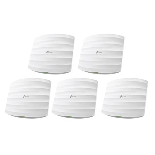 [TPLINK_EAP245-KIT-5] TPLINK Kit de 5 Puntos de Accesso Omada doble banda 802.11ac, MU-MIMO, PoE af y PoE Pasivo, soporta hasta 100 clientes, hasta 1350 Mbps.