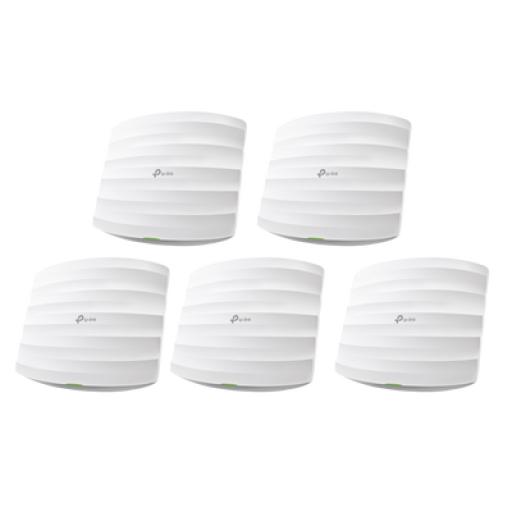 [TPLINK_EAP245-KIT-5] TPLINK Kit de 5 Puntos de Accesso Omada doble banda 802.11ac, MU-MIMO, PoE af y PoE Pasivo, soporta hasta 100 clientes, hasta 1350 Mbps.