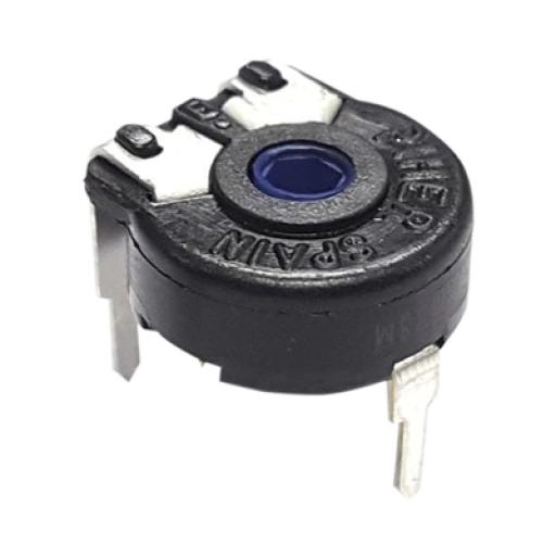 [SYSCOM_531-PT10V-50K-S] Syscom Potenciómetro de Carbón 50K, 0.15W, 10 mm, Montaje Horizontal, Ajuste Vertical.