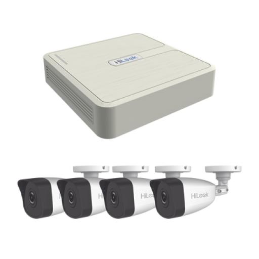 [HIKVISIONDIGITALTECHNOLOGY_KIP4MP/4B] Hikvision Digital Technology Kit IP 4 Megapixel / NVR de 4 Canales con 4 Puertos PoE / 4 Cámaras IP Bala para Exterior