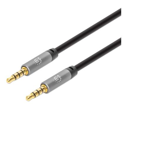 [MANHATTAN_355995] Manhattan 355995 cable de audio 2 m 35mm Negro Plata