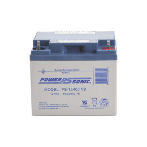 [POWER-SONIC_PS-12400-NB] Power-Sonic Batería 12V, 40AH, Para Respaldo, Tecnologías AGM/VRLA, 5 Años Vida Útil, Terminales NB, Reconocida UL  
