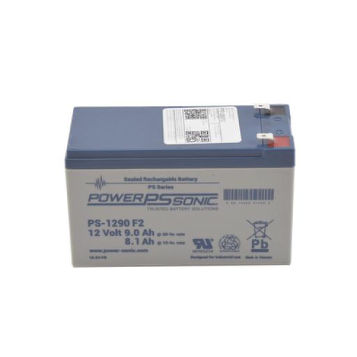 [POWER-SONIC_PS-1290-F2] Power-Sonic Batería 12V, 9AH, Para Respaldo, Tecnologías AGM/VRLA, 5 Años Vida Útil, Terminales F2, Reconocida UL 