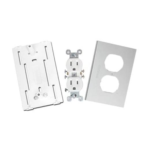 [THORSMAN_INKA-100-DUPLEX] Thorsman Contacto eléctrico doble, soporte y tapa de PVC auto extinguible y aluminio, universal (8191-10200)