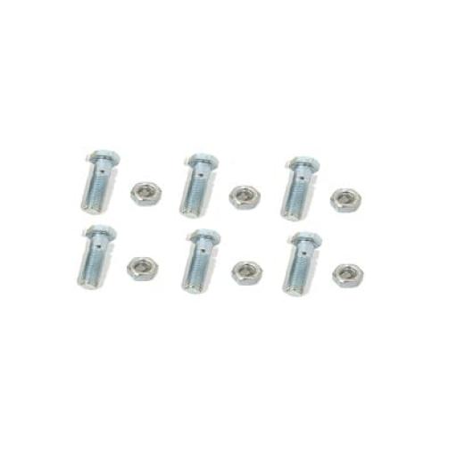 [SYSCOMTOWERS_TORN-TZ30G] SYSCOM TOWERS Paquete de 6 tornillos con tuercas de acero inoxidable 1/4 x 1 1/4”.