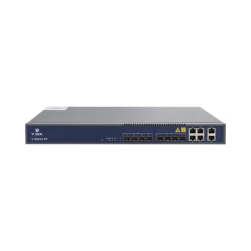 [V-SOL_V1600D4-DP] V-SOL OLT de 4 puertos EPON con 8 puertos Uplink (4 puertos Gigabit Ethernet + 4 puertos Gigabit Ethernet SFP) , hasta 256 ONUS,