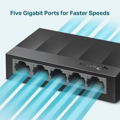 [TPLINK_LS1005G] TPLINK Switch para escritorio 5 puertos 10/100/1000Mbps 