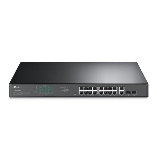 [TPLINK_TL-SG1218MPE] TPLINK Switch JetStream de 16 puertos 10/100/1000Mbps y PoE af/at, 2 puertos SFP hasta 192W.