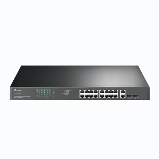 [TPLINK_TL-SG1218MP] TPLINK Switch no administrable de 16 puertos 10/100/1000Mbps y PoE af/at, 2 puertos SFP hasta 250W.