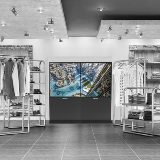 [HIKVISIONDIGITALTECHNOLOGY_DS-CW2X2LUY-55] Hikvision Digital Technology Kit Videowall Comercial 2X2 / Incluye 4 Pantallas 55" / Controlador de 2 Entradas HDMI / Base de Piso