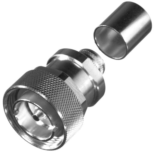 [RFINDUSTRIES_RFD-1604-2L2] RF Industries Conector DIN 7-16 Macho de Anillo Plegable para LMR-600, 7977A.