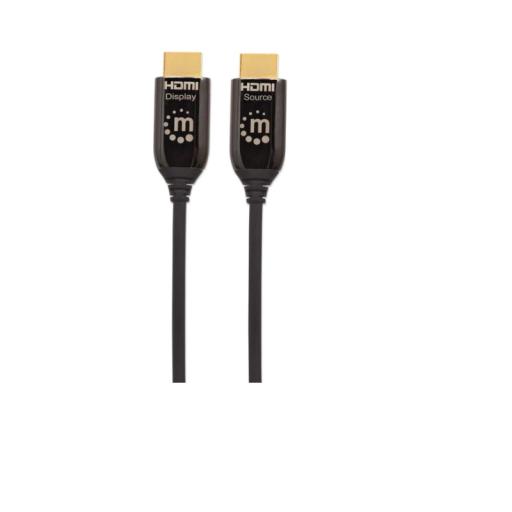 [MANHATTAN_355438(RA)] Manhattan (REPARADO) CABLE HDMI OPTICO ACTIVO PLENUM M-M 30M NEGRO 355438