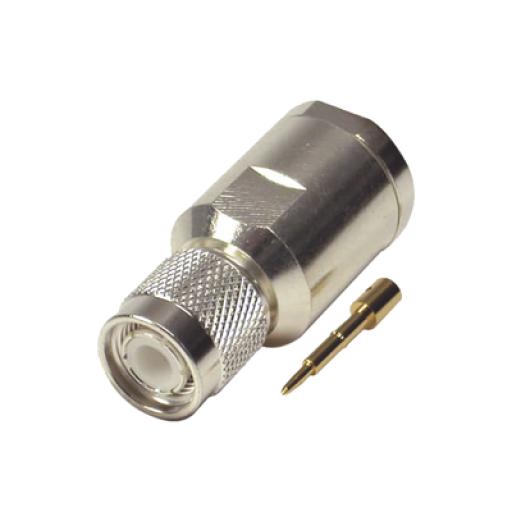 [RFINDUSTRIES_RFT-1201-SI] RF Industries Conector TNC Macho de Rosca en 50 Ohm para cable LMR-400, 9913, 8214, CNT-400, RG8/U-SYS, RFLASH-1113, Plata/ Oro/ Teflón.