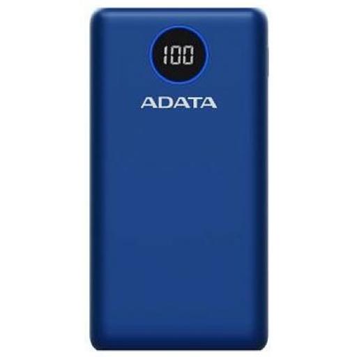 [ADATA_AP20000QCD-DGT-CDB] Cargador Portátil Adata P20000QCD, 20.000mAh, Azul