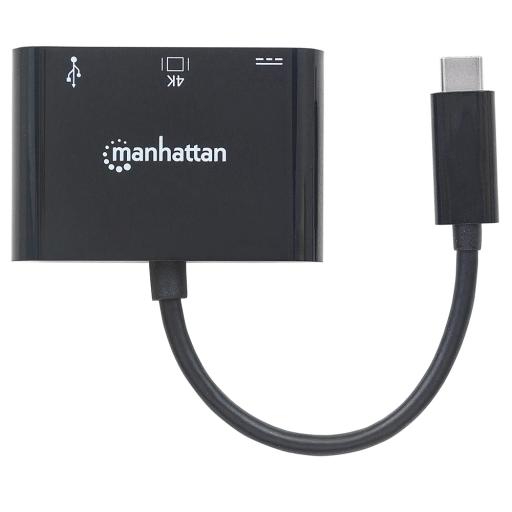 [MANHATTAN_152037] Docking Station HDMI Convertidor USB Tipo-C Manhattan Negro.