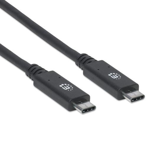 [MANHATTAN_355223] Cable USB Tipo C Manhattan Negro 1 M.