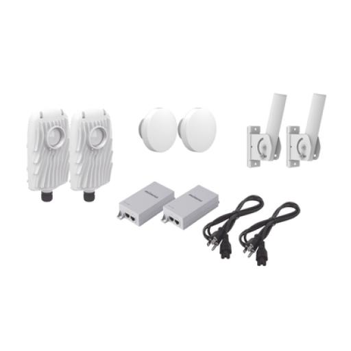 [MIMOSANETWORKS_B5X-PTP-KIT1] Mimosa Networks Kit de 2 radios B5X con 2 antenas de (12 dBi), rango de frecuencia extendida (4.9 a 6.4 GHz),  incluye inyector POE, cable de alimentación y 2 FLEXIMOUNT-XL para alineación, distancia de hasta 2 km