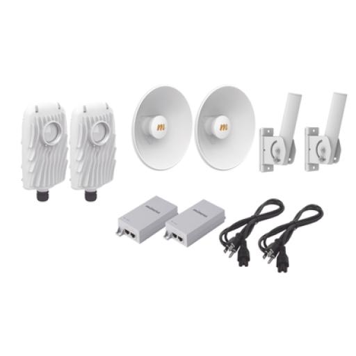 [MIMOSANETWORKS_B5X-PTP-KIT3] Mimosa Networks Kit de 2 radios B5X con kit de antenas (20dBi), rango de frecuencia extendida (4.9 a 6.4 GHz),  incluye inyector POE, cable de alimentación y 2 FLEXIMOUNT-XL para alineación, distancia de hasta 8 km