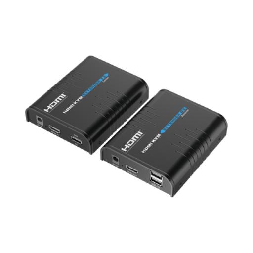 [EPCOM_TT373KVM4.0] Epcom Kit extensor KVM (HDMI y USB) hasta 120 metros / Resolución 1080P @ 60 Hz / Soporta STP y UTP CAT6 /  Soporta Switch Gigabit para control KVM múltiple / Soporta hasta 253 receptores / Transmite el Video y Controla tu DVR vía USB 