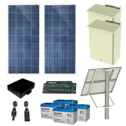 [EPCOM_PL-4POE-25] Epcom Kit Solar de 25 W con 4 Puertos PoE 802.3af/at 