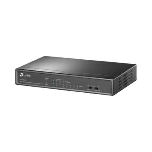 [TPLINK_TLSF1008LP] TPLINK Switch PoE No Administrable de Escritorio / 8 puertos 10/100 Mbps / 4 puertos PoE af / Presupuesto 41 W / Modo extensor PoE hasta 250 metros / Calidad video prioritaria