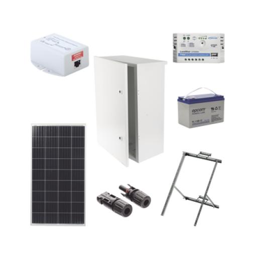[EPCOM_PL-1224G-1R] Epcom Kit Solar de 14 W con PoE Pasivo 24 Vcc para un radio de Ubiquiti airMAX o Cambium ePMP