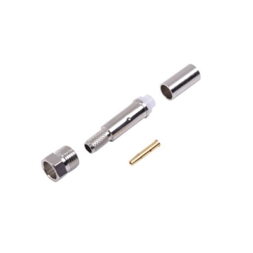[RFINDUSTRIES_RFE-6050-C] RF Industries Conector FME Hembra de Anillo Plegable para Cable RG-58/U, Níquel/ Oro/ Teflón.