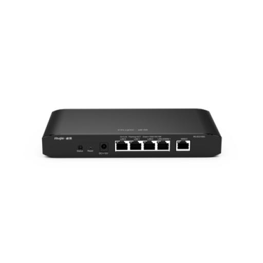 [RUIJIE_RG-EG105G-V2] RUIJIE Router administrable cloud con 3 puertos LAN gigabit, 1 Puerto WAN gigabit y 1 puerto LAN/WAN gigabit configurable, hasta 100 clientes con desempeño de 600 Mbps asimétricos