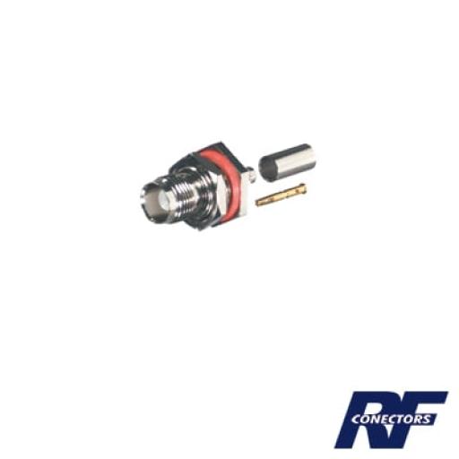 [RFINDUSTRIES_RFT-1212] RF Industries Conector TNC Hembra Hermético, montaje Trasero, D plano.