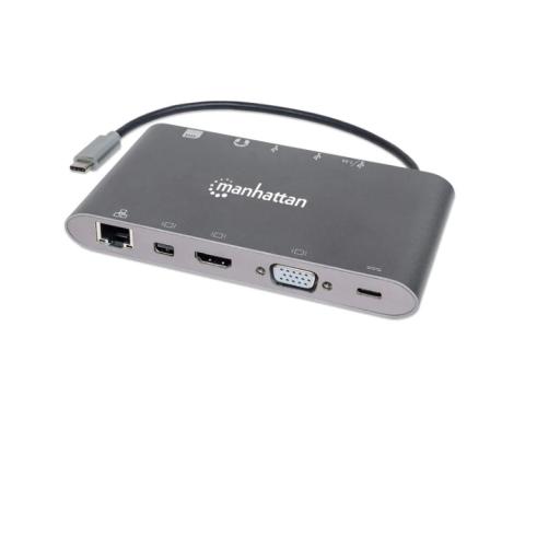 [MANHATTAN_152808(RA)] Manhattan (REP/ABIERTO)CONVERTIDOR MANHATTAN VIDEO USB-C 7 EN 1 152808