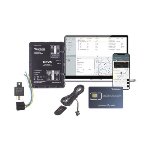 [RUPTELA_HCV5KIT2] Ruptela Kit de Localizador 4G LTE CATM1/ Incluye 1 MICROSIM25GPS y servicio de datos por 1 año / 1 EPCOMGPSMENSUAL / RELAY / Botón SOS