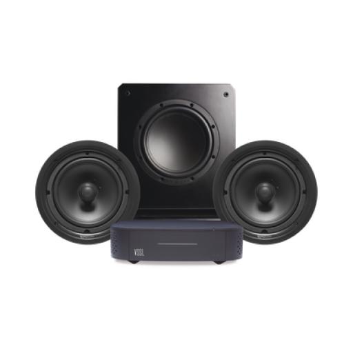 [VSSL_A1X/PSUB10] VSSL KIT Amplificador VSSL  A1X | 2 Bocinas de Techo TruAudio PP8 |  Subwoofer SS10