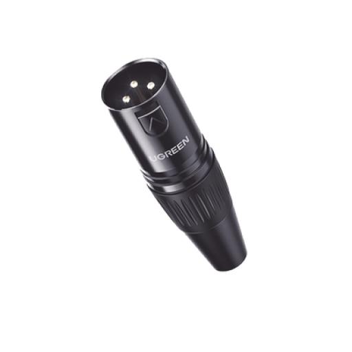 [UGREEN_80439] Ugreen Conector de Audio XLR Tipo Canon Macho / PVC / ABS / Aleación Zinc / Anti Oxidante / Anti Caida / Sin aflojarse / Apertura Ajustable de 6.0 a 7.0 mm / Soldable