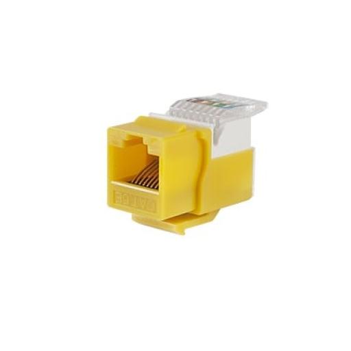 [LINKEDPROBYEPCOM_LP-KJ-516-YE] LINKEDPRO BY EPCOM Módulo Jack Keystone Cat5e sin Herramienta (toolless) para faceplate - Color Amarillo