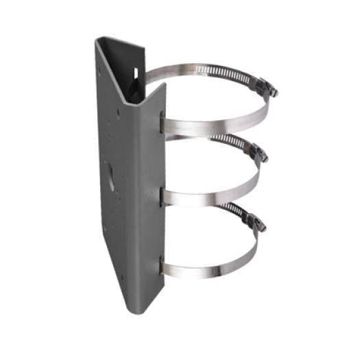 [HIKVISIONDIGITALTECHNOLOGY_DS-1275ZJ-BJH/600MM] Hikvision Digital Technology Montaje para Poste Vertical / Diametro de 400 a 600 mm / Acero Galvanizado (SUS304) / Color Plateado