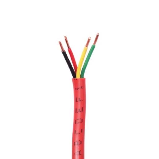[HONEYWELLHOMERESIDEO_4107-5504/500] HONEYWELL HOME RESIDEO Bobina de 152 metros de alambre  4 x 18 AWG, tipo FPL, de color rojo, para aplicaciones en sistemas de detección de incendio y Sistemas de Evacuación.