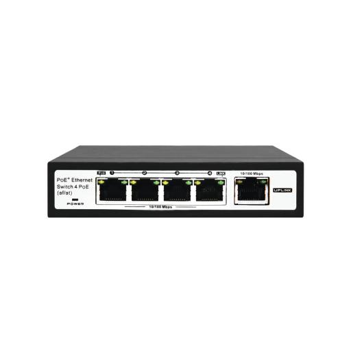 [EPCOM_ET-1004EPE] Epcom Switch PoE / 100 Metros PoE / 4 puertos 802.3af /at ( 60 W ) 10/100 Mbps + 1 puerto uplink