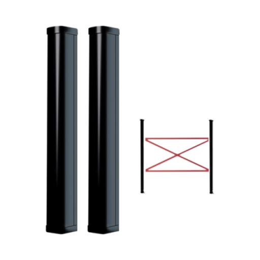 [POLITEC_SMA810] Politec Detector Fotoeléctrico de 100 cm de Altura / Tipo Cortina para Detección Perimetral / Baterías de respaldo / Cobertura de 100 metros en exterior / Alimentación a 110/220VAC / 100 cm de Alto