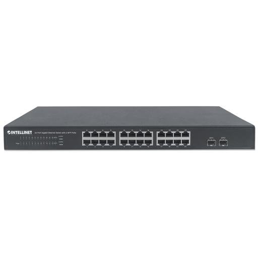 [INTELLINET_561044] Intellinet Switch de 24 Puertos Gigabit Ethernet con 2 puertos SFP