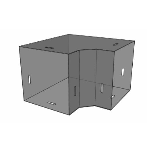 [CHAROFIL_CH-DCH9065L] CHAROFIL Derivación codo horizontal de 90 grados 65 x 65 mm, fabricado en lámina de acero al carbón