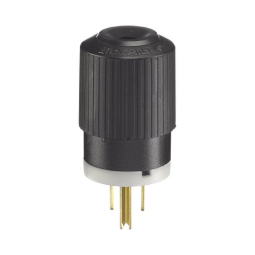 [HUBBELL_HUB-BRY-5266-NP] Hubbell Clavija Negra 15 A 125 V CA 2 Polos 3 Hilos (NEMA 5-15P).  
