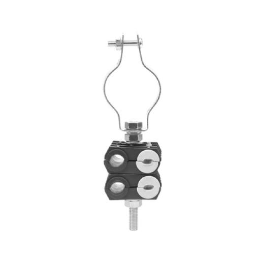 [SYSCOMTOWERS_KITST68MCLICK2] SYSCOM TOWERS KIT de Dos Sujetadores de plastico para cuatro cables de 6 a 8 mm con todo y hardware de instalación en tubos de 1 1/4 in