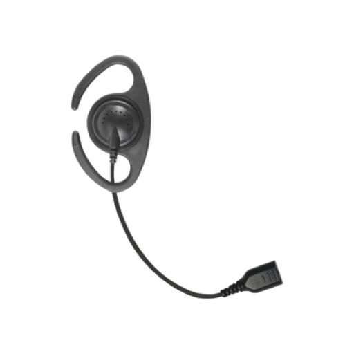 [PRYME_SNP-CR] PRYME ​Auriculares de gancho en forma de "C" con cable de fibra trenzada y conector SNAP. Requiere micrófono de solapa de 1 o 2 hilos de la Serie SNAP.