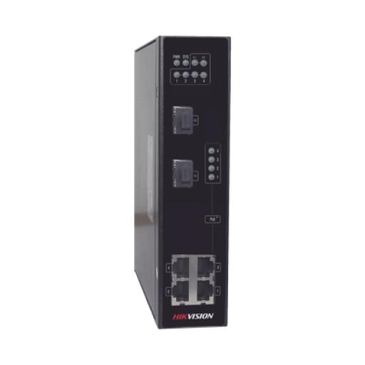 [HIKVISIONDIGITALTECHNOLOGY_DS-3T0306P] Hikvision Digital Technology Switch Industrial PoE+ / No Administrable / 4 puertos 10/100 Mbps PoE+ / 2 puertos SFP / 120 W