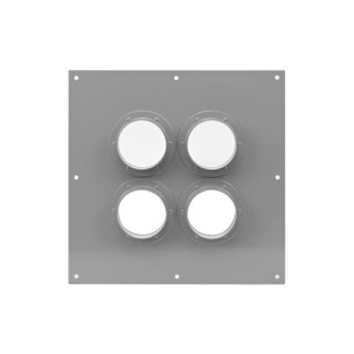 [SYSCOMTOWERS_STEP422] SYSCOM TOWERS Placa Pasamuros Con Capacidad de 4 Botas de 4"