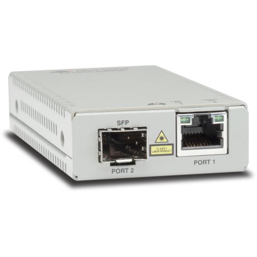 [ALLIEDTELESIS_AT-MMC2000/SP-960] Allied Telesis Convertidor de medios Gigabit Ethernet a fibra óptica con puerto SFP, con fuente de alimentación multi-región