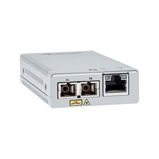 [ALLIEDTELESIS_AT-MMC2000LX/SC-TAA-60] Allied Telesis Convertidor de medios Gigabit Ethernet a fibra óptica, conector SC, monomodo (SMF), versión TAA (Trade Agreement Act), 10 Km